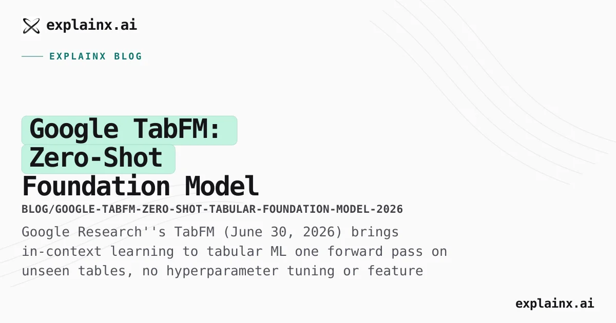 Google TabFM: Zero-Shot Tabular Foundation Model Guide (2026 ...