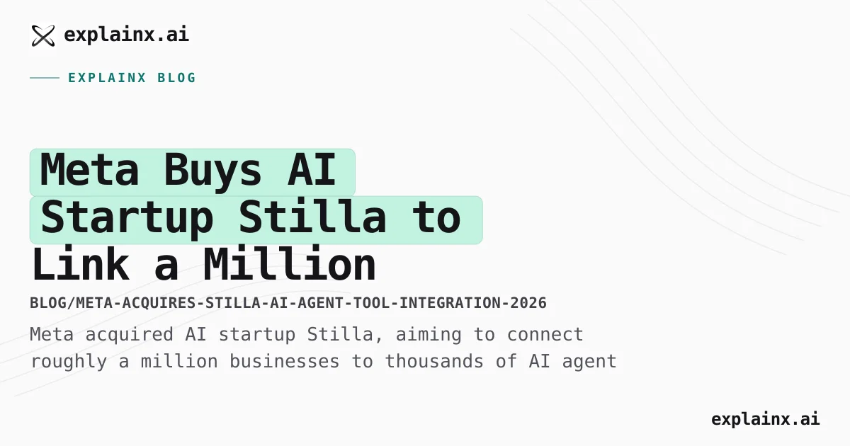 Meta Acquires Stilla: Business AI Agent Tool Access (2026) | explainx ...