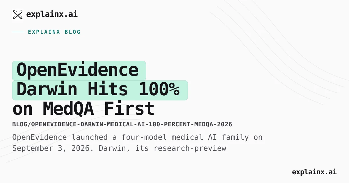 OpenEvidence Darwin: 100% MedQA Medical AI (2026)