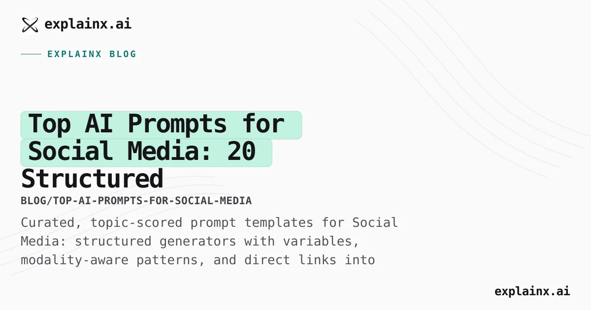 Top AI Prompts for Social Media — 20 Structured Templates (2026 ...