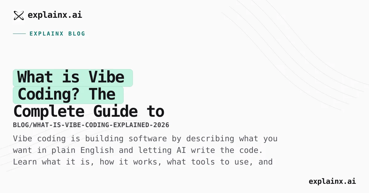 What is Vibe Coding? The Complete Guide to AI-Assisted | explainx.ai ...